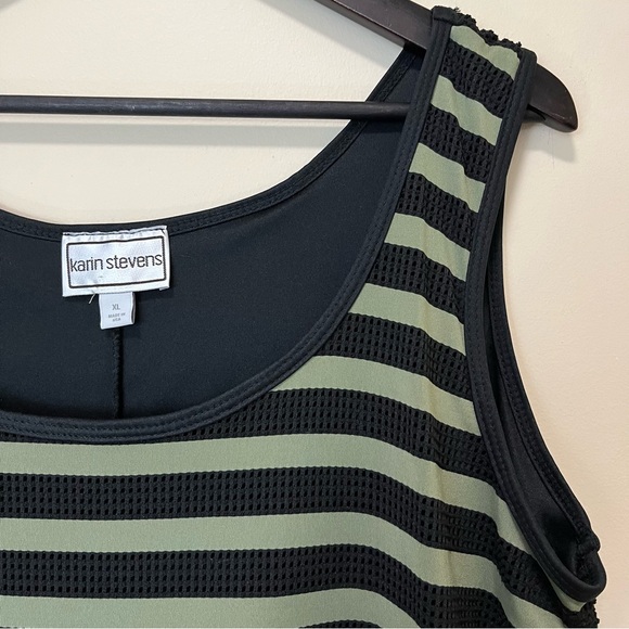 Karin Stevens Sleeveless Mesh Overlay Dress - Picture 3 of 15